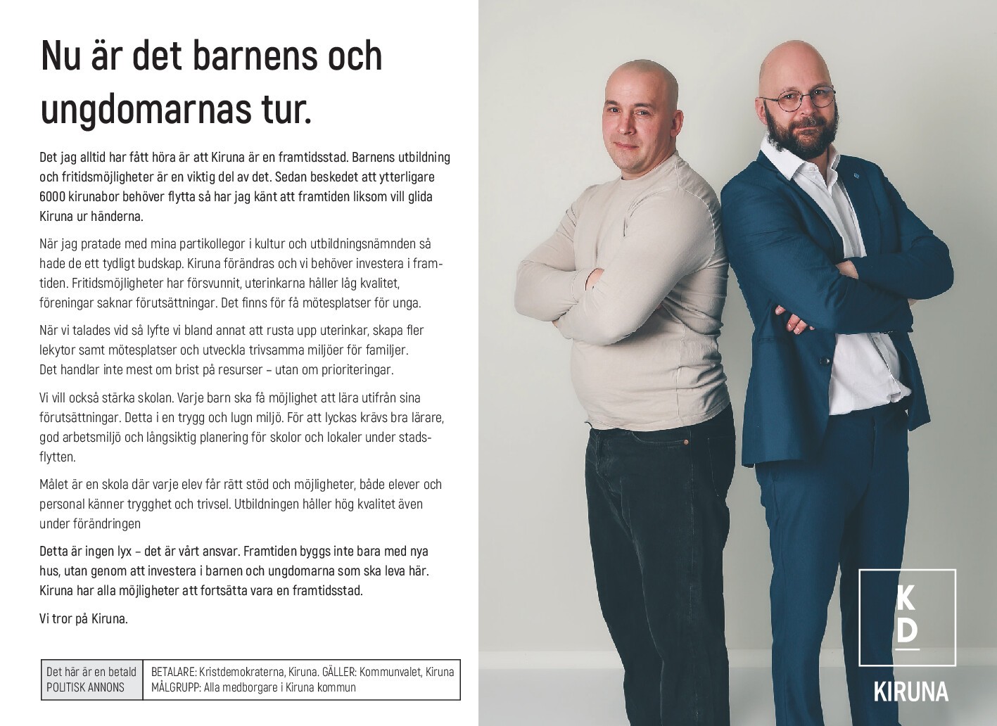 Nu är det barnens och ungdomarnas tur